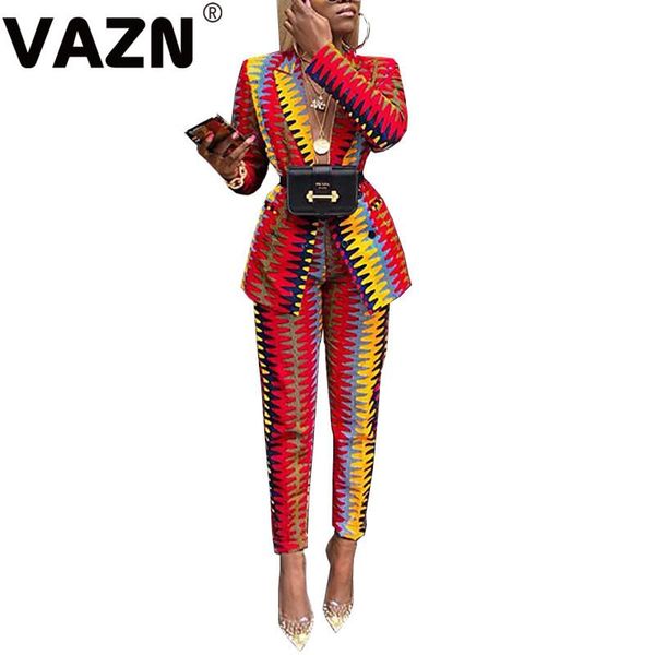 two piece dress vazn women 2021 casual tooling style sets long sleeve lapel one buttons elastic pants printed, White
two piece dress vazn women 2021 casual tooling style sets long sleeve lapel one buttons elastic pants printed, White