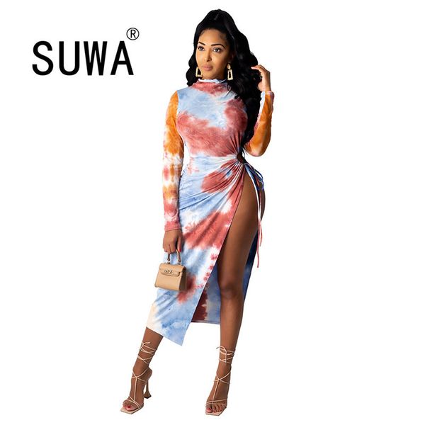 autumn summer dress women casual long tie dye sleeve side high slit fashion night club party 210525, Black;gray
autumn summer dress women casual long tie dye sleeve side high slit fashion night club party 210525, Black;gray