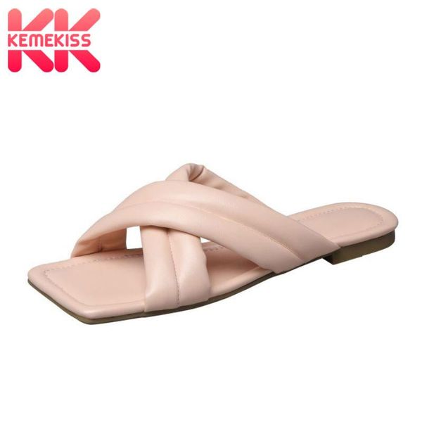 kemekiss fashion women sandals shoes stylish low heels slippers ladies' nice leather solid color footwear size 34-40, Black
kemekiss fashion women sandals shoes stylish low heels slippers ladies' nice leather solid color footwear size 34-40, Black