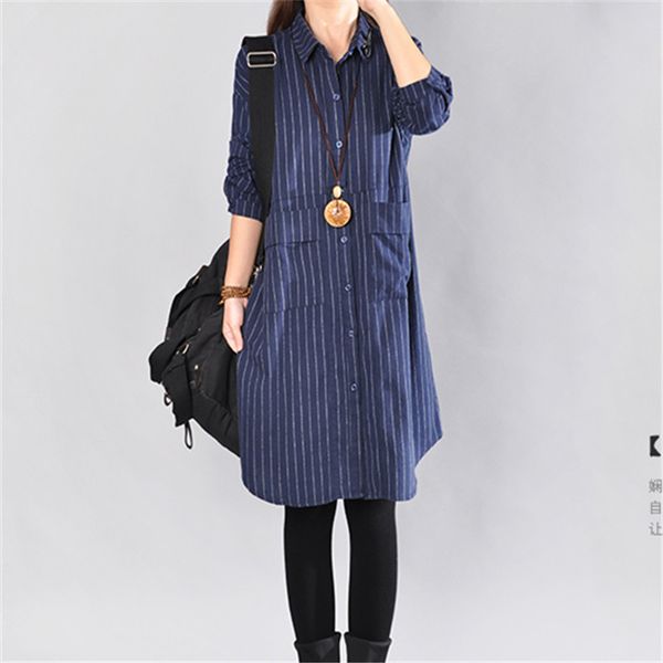 women's leather & faux spring autumn blouse vintage stripe mid-length shirt loose plus size long sleeve casual cardigan cotton and, Black
women's leather & faux spring autumn blouse vintage stripe mid-length shirt loose plus size long sleeve casual cardigan cotton and, Black