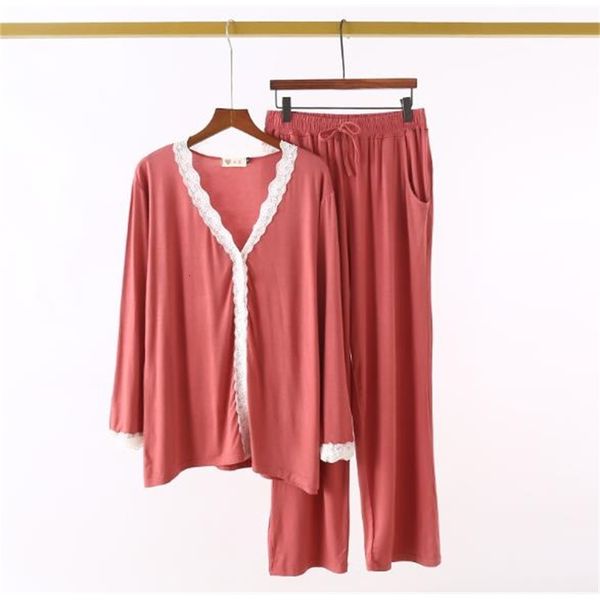 women's sleepwear women's pijamas autumn winter large size modal v-neck lace cardigan trousers pyjama set casual home wear two-pie, Black;red
women's sleepwear women's pijamas autumn winter large size modal v-neck lace cardigan trousers pyjama set casual home wear two-pie, Black;red