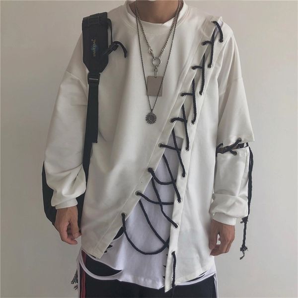 bondage design cool chic hip hop tech wear boy's yuppie harajuku tee shirt fall long sleeve casual bf lazy gothic pullovers, Black
bondage design cool chic hip hop tech wear boy's yuppie harajuku tee shirt fall long sleeve casual bf lazy gothic pullovers, Black