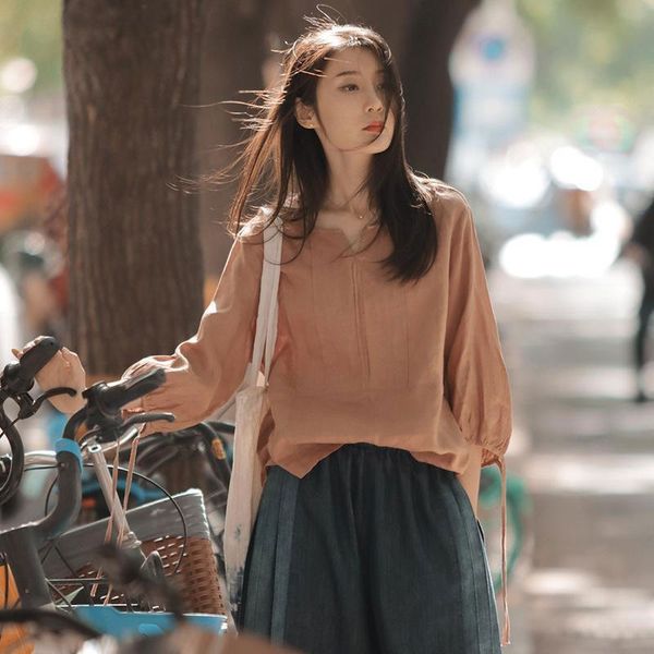 women's blouses & shirts 2021 spring summer women 3/4 sleeve loose v-neck shirt 100% linen solid casual femme purple m249, White
women's blouses & shirts 2021 spring summer women 3/4 sleeve loose v-neck shirt 100% linen solid casual femme purple m249, White
