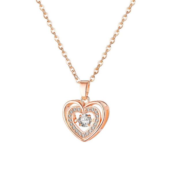 chains cyue 316l stainless steel necklace chain rose double love heart pendant charm with pave cz for women jewelry, Silver
chains cyue 316l stainless steel necklace chain rose double love heart pendant charm with pave cz for women jewelry, Silver