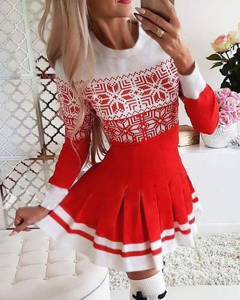 casual dresses 2021 women elegant fashion christmas snowflake print long sleeve pleated dress lady skinny slim fit party, Black;gray
casual dresses 2021 women elegant fashion christmas snowflake print long sleeve pleated dress lady skinny slim fit party, Black;gray