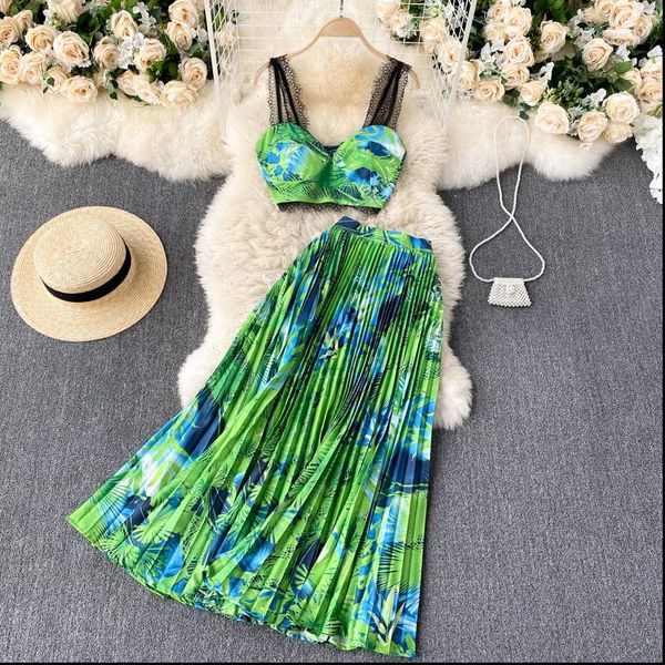 vacation beach skirt 2 womens pants piece set summer short lace suspender vest high waist pleated suit female, White
vacation beach skirt 2 womens pants piece set summer short lace suspender vest high waist pleated suit female, White