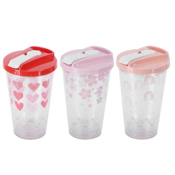 mugs water mug drinkware innovative cute 450ml capacity plastic double-layer portable for home office
mugs water mug drinkware innovative cute 450ml capacity plastic double-layer portable for home office