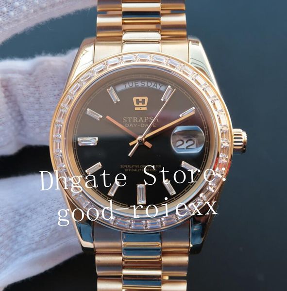 watches men automatic cal.3255 eta watch men's ew crown day date 228345 rbr black golden brown diamond rose gold president wristwatches, Slivery;brown
watches men automatic cal.3255 eta watch men's ew crown day date 228345 rbr black golden brown diamond rose gold president wristwatches, Slivery;brown