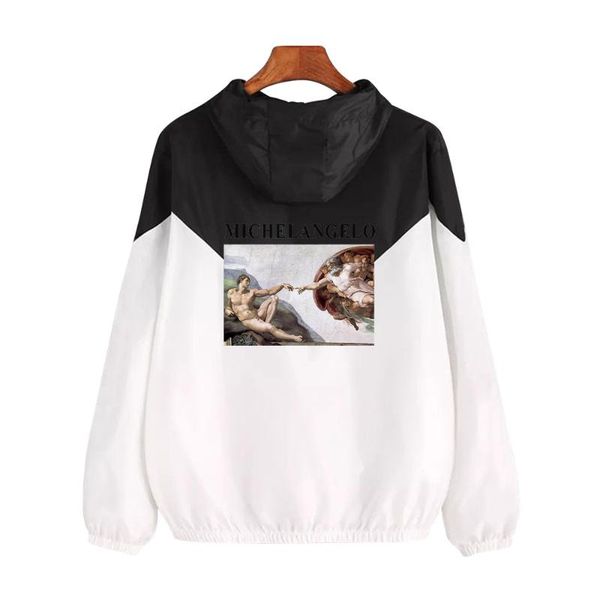 women's jackets michelangelo di lodovico buonarroti simoni patchwork color jacket for women letter printing hoodie zipper fashion trend, Black;brown
women's jackets michelangelo di lodovico buonarroti simoni patchwork color jacket for women letter printing hoodie zipper fashion trend, Black;brown