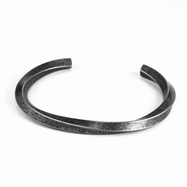 bangle vintage rustic spiral letter mens bracelet antiqued stainless steel cuff minimalistic hammered jewelry father's day gift, Black
bangle vintage rustic spiral letter mens bracelet antiqued stainless steel cuff minimalistic hammered jewelry father's day gift, Black