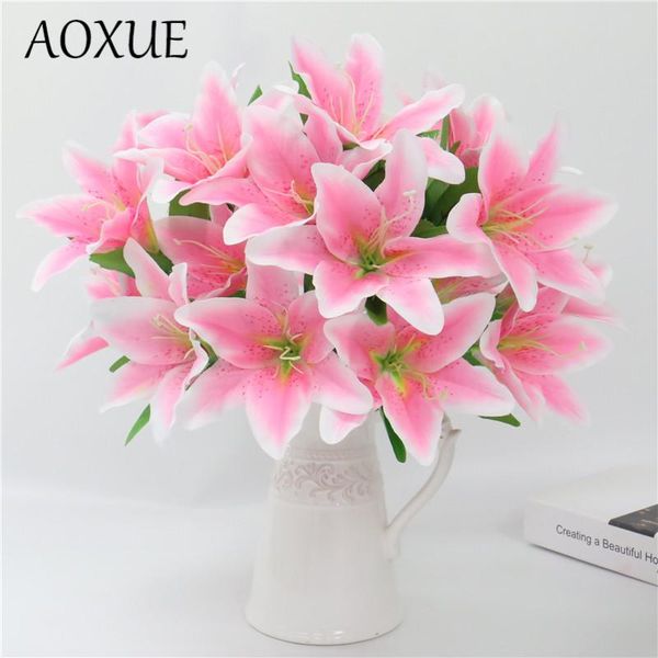 heads lily artificial flower silk bouquet wedding decoration home living room accessories simulation fake decorative flowers & wreaths
heads lily artificial flower silk bouquet wedding decoration home living room accessories simulation fake decorative flowers & wreaths