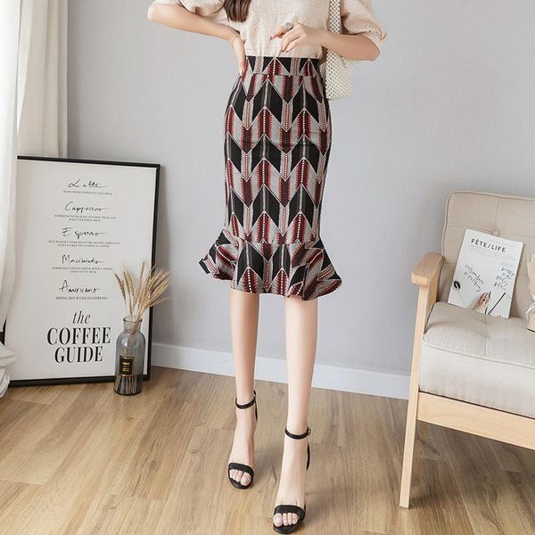 summer women's skirts korean retro style stretch print commuter bust fishtail skirt all-match slim female gx646, Black
summer women's skirts korean retro style stretch print commuter bust fishtail skirt all-match slim female gx646, Black