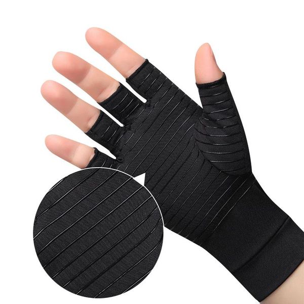wrist support 1 pair compression arthritis gloves anti-slip joint pain relief half finger office outdo activities, Black;red
wrist support 1 pair compression arthritis gloves anti-slip joint pain relief half finger office outdo activities, Black;red