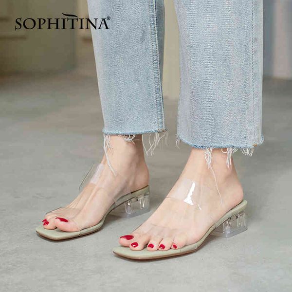 sophitina summer fashion women's sandals crystal thick heel comfortable shoes casual slippers outer wear female shoes ao651 210513, Black
sophitina summer fashion women's sandals crystal thick heel comfortable shoes casual slippers outer wear female shoes ao651 210513, Black