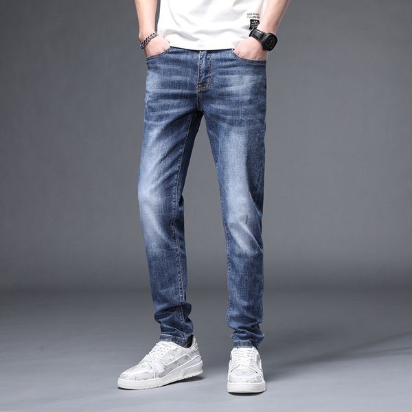 fashion jeans spring and summer straight tube leisure youth slim legged pants korean blue mid waist men's wear
fashion jeans spring and summer straight tube leisure youth slim legged pants korean blue mid waist men's wear