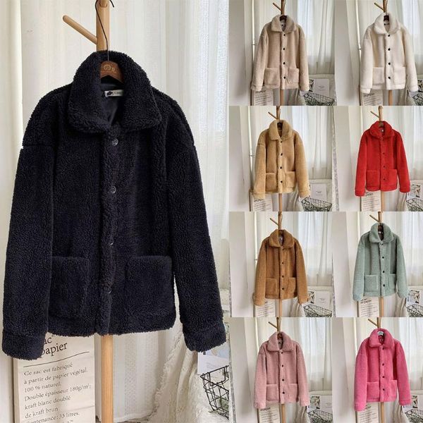 women's jackets lamb coat explosive jacket short female women plus velvet solid color o-neck lapel thinening medium long pocket y731, Black;brown
women's jackets lamb coat explosive jacket short female women plus velvet solid color o-neck lapel thinening medium long pocket y731, Black;brown