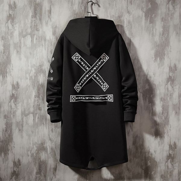 men's hoodie, fashion belt, spring and autumn, harajuku, windbreaker, coat, informal clothing, men's hip hop et, Black
men's hoodie, fashion belt, spring and autumn, harajuku, windbreaker, coat, informal clothing, men's hip hop et, Black