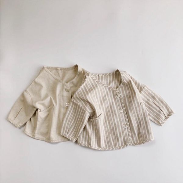 jackets children cardigan 2021 spring and autumn simple korean loose long sleeve coat girls boys cotton stripe, Blue;gray
jackets children cardigan 2021 spring and autumn simple korean loose long sleeve coat girls boys cotton stripe, Blue;gray