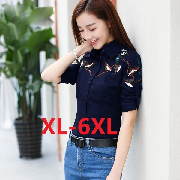 women's blouses & shirts plus size 5xl 6xl shirt women fashion style blouse lady blusa woman embroidered cotton blusas, White
women's blouses & shirts plus size 5xl 6xl shirt women fashion style blouse lady blusa woman embroidered cotton blusas, White