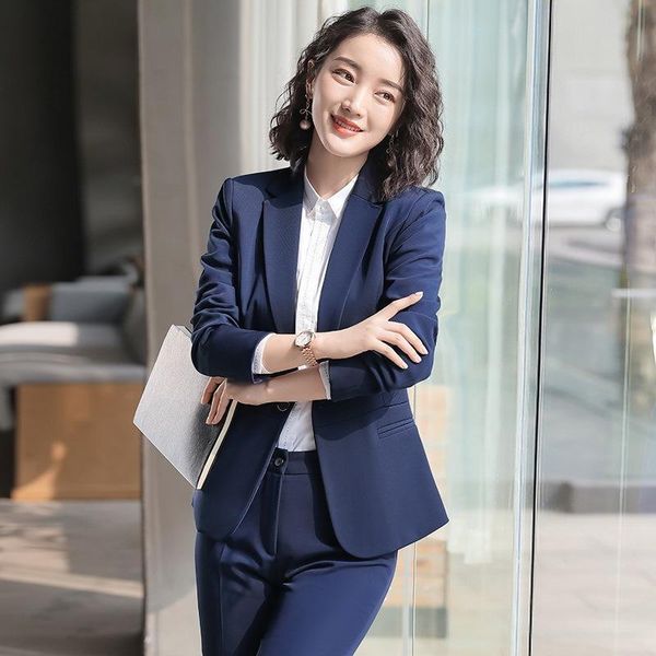 formal women's suit fashion temperament high end professional dress autumn and winter work ol el front desk clothes two piece pants, White
formal women's suit fashion temperament high end professional dress autumn and winter work ol el front desk clothes two piece pants, White
