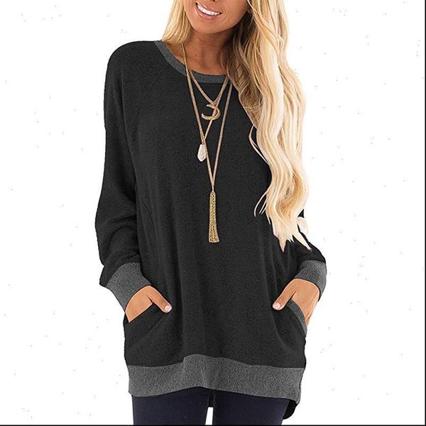 spring plus size tunic womens blouses loose tee with pockets casual o neck long sleeve blouse fashion woman, White
spring plus size tunic womens blouses loose tee with pockets casual o neck long sleeve blouse fashion woman, White