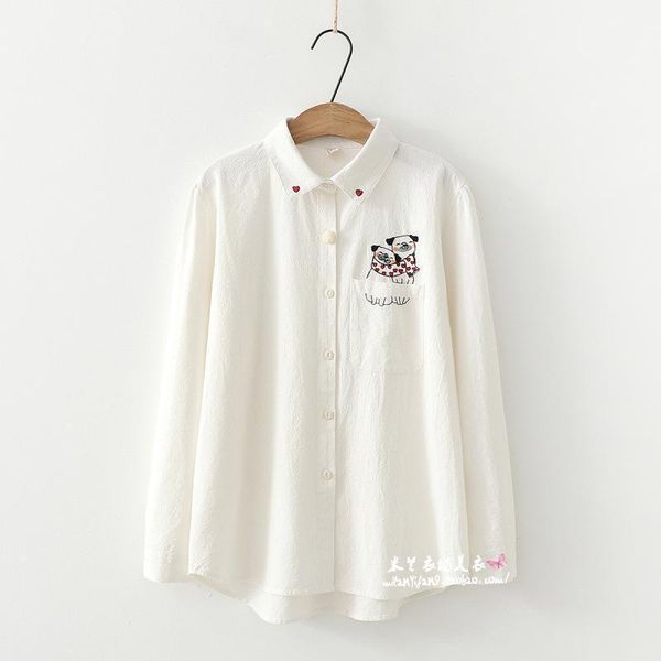 japanese small fresh 2021 autumn childlike pocket embroidery loose lapel long sleeve shirt female white women's blouses & shirts
japanese small fresh 2021 autumn childlike pocket embroidery loose lapel long sleeve shirt female white women's blouses & shirts