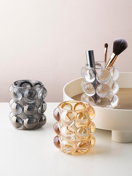 makeup brush holder decorative transparent glass pen crystal nordic ins desksimple pencil storage box boxes & bins
makeup brush holder decorative transparent glass pen crystal nordic ins desksimple pencil storage box boxes & bins
