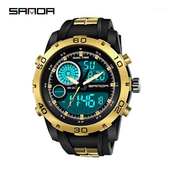 men sports electronic watch multi-functional digital wristwatches calendar display luminous hands watches military swim clock, Slivery;brown
men sports electronic watch multi-functional digital wristwatches calendar display luminous hands watches military swim clock, Slivery;brown