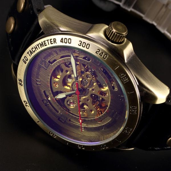 wristwatches shenhua antique automatic watches skeleton mechanical watch men bronze steampunk retro leather analog wrist vintage clock, Slivery;brown
wristwatches shenhua antique automatic watches skeleton mechanical watch men bronze steampunk retro leather analog wrist vintage clock, Slivery;brown