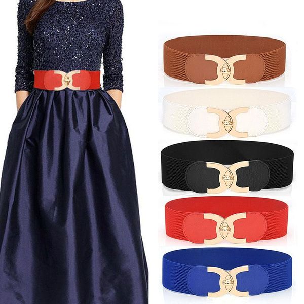 belts women elastic belt solid color waist seal lady fashion cummerbund alloy buckle wide buttons decoration dress wasitbands, Black;brown
belts women elastic belt solid color waist seal lady fashion cummerbund alloy buckle wide buttons decoration dress wasitbands, Black;brown