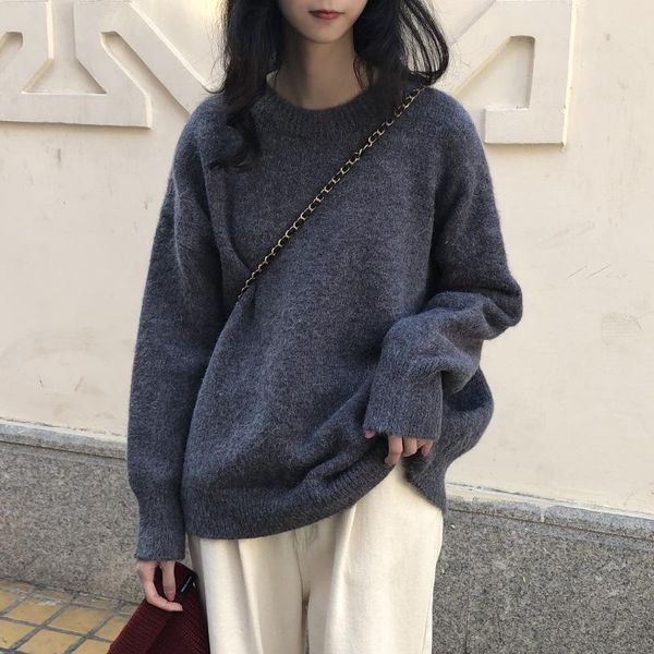 women's sweaters sweater outer wear loose pullover 2021 autumn winter clothing basic blouse casual round neck, White;black
women's sweaters sweater outer wear loose pullover 2021 autumn winter clothing basic blouse casual round neck, White;black