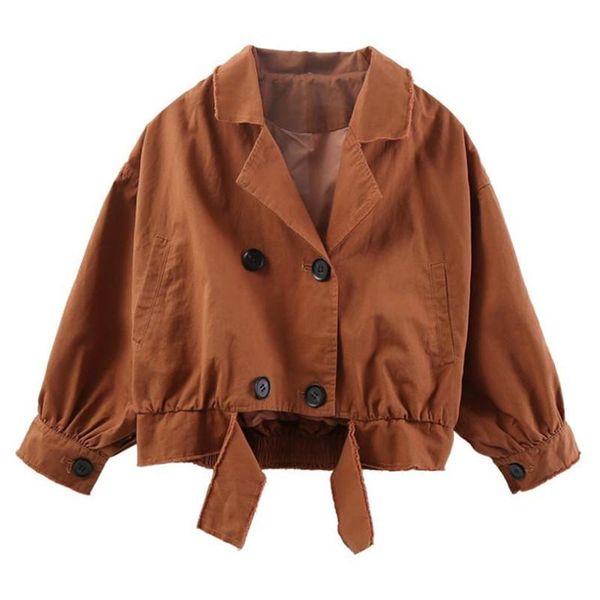 children girls cotton loose jacket coat 2021 spring soild double-breasted short trench for 3-12yrs big girl clothes, Blue;gray
children girls cotton loose jacket coat 2021 spring soild double-breasted short trench for 3-12yrs big girl clothes, Blue;gray