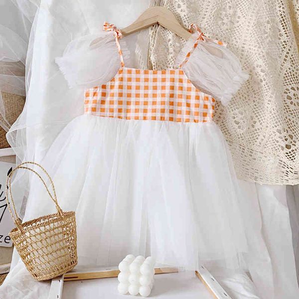 children's clothing summer girls dress fashion plaid print stitching mesh princess baby girl fluffy gauze 210515, Red;yellow
children's clothing summer girls dress fashion plaid print stitching mesh princess baby girl fluffy gauze 210515, Red;yellow