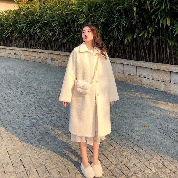 women's wool & blends winter all-in-one loose mid-length thick warm coat trendy grain fleece imitation lamb 2021, Black
women's wool & blends winter all-in-one loose mid-length thick warm coat trendy grain fleece imitation lamb 2021, Black
