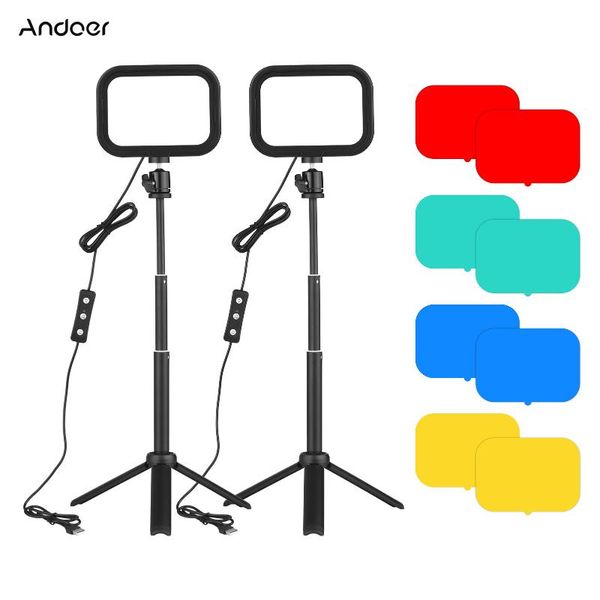 flash heads 1/2/3pcs andoer led video light 5600k usb fill light+desktripod+metal ballhead+color filter for live streaming
flash heads 1/2/3pcs andoer led video light 5600k usb fill light+desktripod+metal ballhead+color filter for live streaming