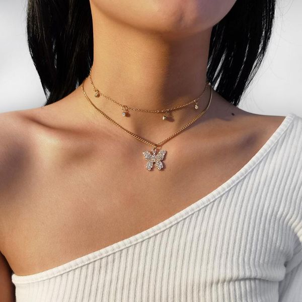 pendant necklaces bilandi fashion jewelry chain necklace selling style shiny crystal two layers butterfly for women, Silver
pendant necklaces bilandi fashion jewelry chain necklace selling style shiny crystal two layers butterfly for women, Silver