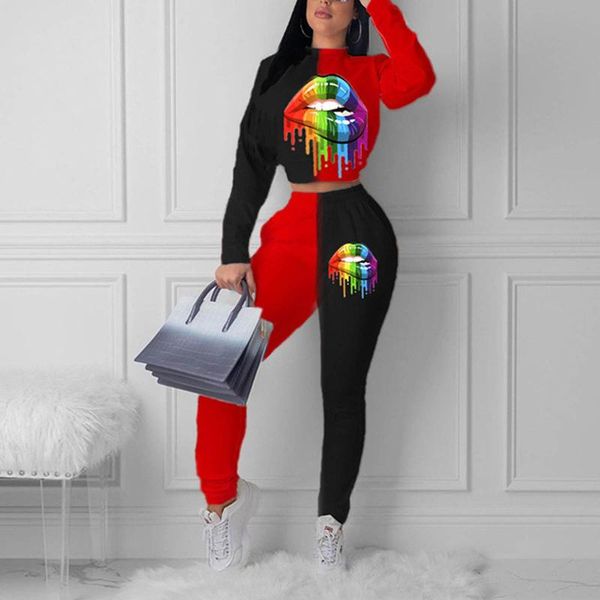 women long sleeve crop slim outfit tracksuit two pieces set winter print high elastic skinny leggings female sportswear gym clothing, White;black
women long sleeve crop slim outfit tracksuit two pieces set winter print high elastic skinny leggings female sportswear gym clothing, White;black