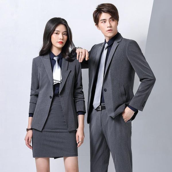 men's suits & blazers high end professional wear and women's same stripe suit vest temperament work british style, White;black
men's suits & blazers high end professional wear and women's same stripe suit vest temperament work british style, White;black