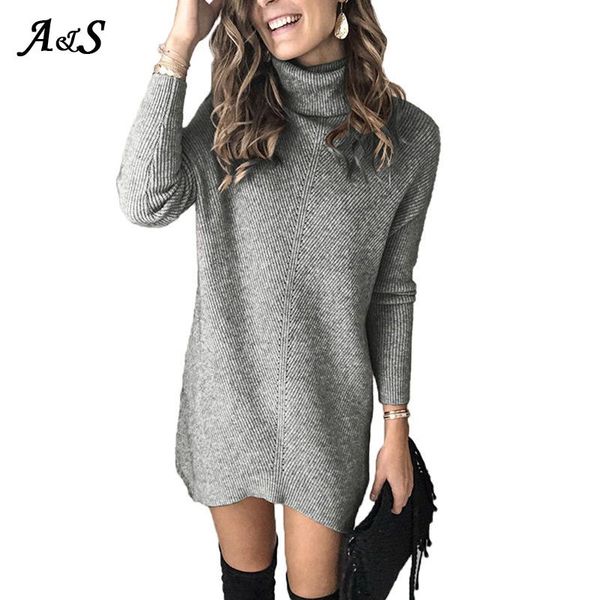 casual dresses anbenser turtleneck dress women solid sweater female autumn winter long sleeve knitted plus size s-4xl, Black;gray
casual dresses anbenser turtleneck dress women solid sweater female autumn winter long sleeve knitted plus size s-4xl, Black;gray