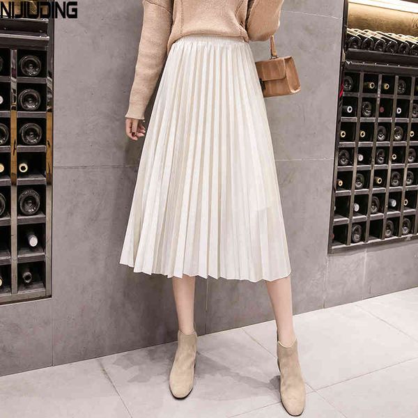 gold velvet skirt women's autumn and winter a-line mid-length pleated high waist all-match long 210514, Black
gold velvet skirt women's autumn and winter a-line mid-length pleated high waist all-match long 210514, Black