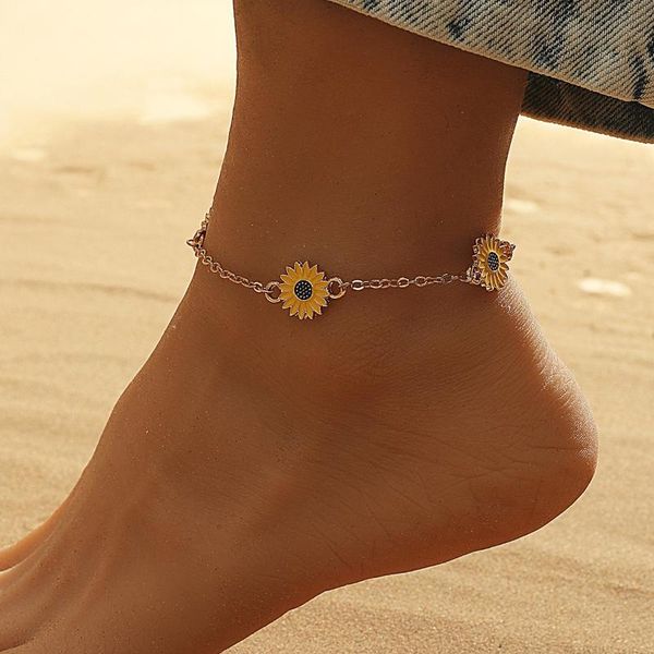 anklets 2021 alloy sunflower anklet leg bracelet simple and creative daisy foot ornaments ladies gift accessories, Red;blue
anklets 2021 alloy sunflower anklet leg bracelet simple and creative daisy foot ornaments ladies gift accessories, Red;blue
