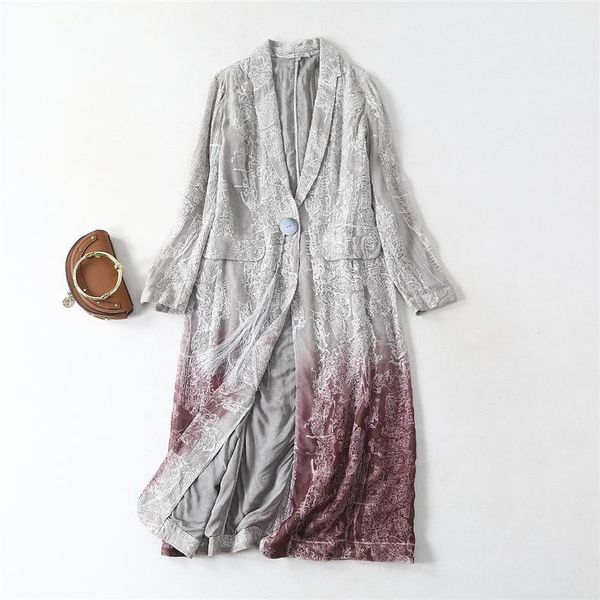 women's jackets jacket silk mid long spring and autumn high end cardigan shawl embroidery summer 2021, Black;brown
women's jackets jacket silk mid long spring and autumn high end cardigan shawl embroidery summer 2021, Black;brown