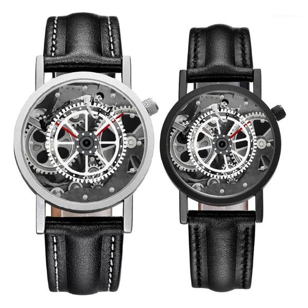 lovers couple wrist watches gear design moving dial fancy gift relojes drop wristwatches, Slivery;brown
lovers couple wrist watches gear design moving dial fancy gift relojes drop wristwatches, Slivery;brown
