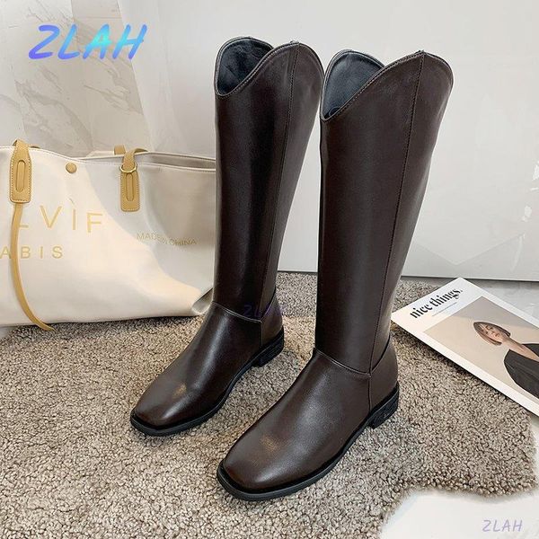 boots women's knight winter comfortable low-heeled leather zlah square toe fashionable -selling women, Black
boots women's knight winter comfortable low-heeled leather zlah square toe fashionable -selling women, Black