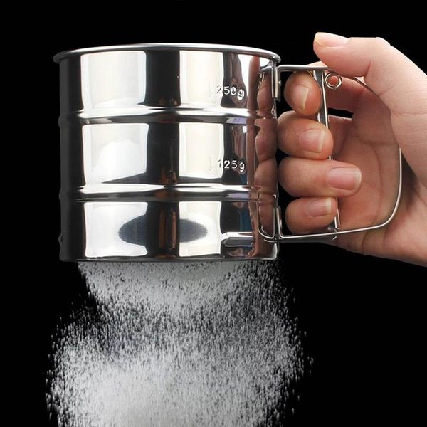 portable stainless steel flour sieve powder cup semi-automatic hand-held tool cake manual mesh sugar baking & pastry tools
portable stainless steel flour sieve powder cup semi-automatic hand-held tool cake manual mesh sugar baking & pastry tools