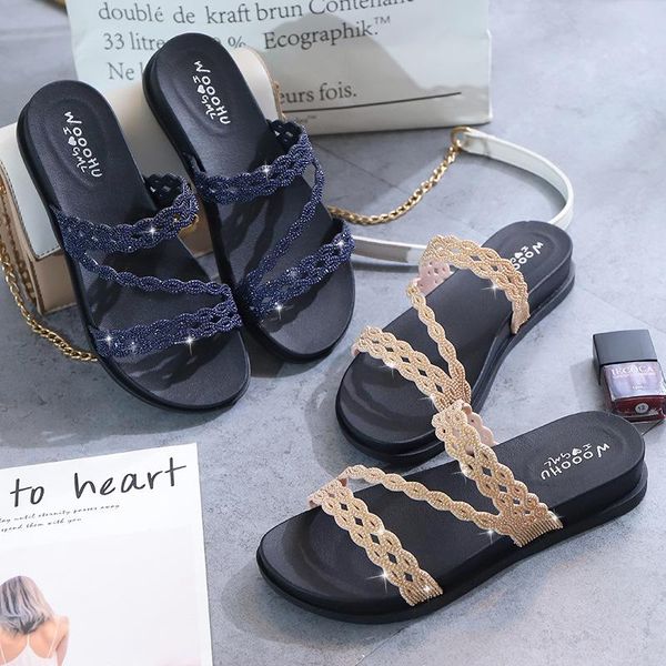 women's sandals 2021 fashion all-match half slippers soft bottom non slip outer wear mid heel thick for women, Black
women's sandals 2021 fashion all-match half slippers soft bottom non slip outer wear mid heel thick for women, Black
