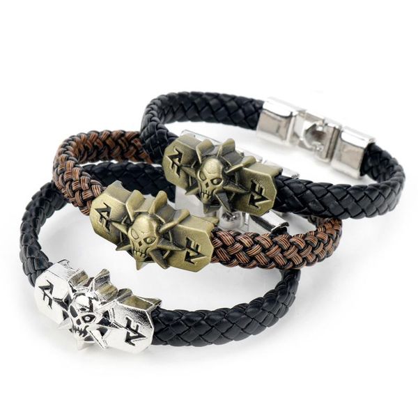 link, chain mqchun donsgheng game jewelry leather cross fire cf punk alloy buckle skull weave strap bracelet bangle for men women -25, Black
link, chain mqchun donsgheng game jewelry leather cross fire cf punk alloy buckle skull weave strap bracelet bangle for men women -25, Black