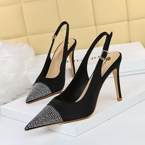 sandals 2021 women crystal 9.5cm high heels wedding green stripper stiletto slingback sandles satin prom shoes big size, Black
sandals 2021 women crystal 9.5cm high heels wedding green stripper stiletto slingback sandles satin prom shoes big size, Black