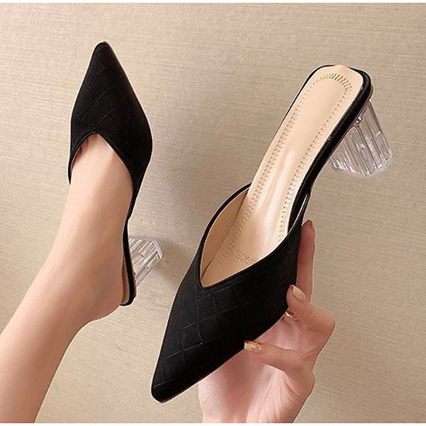 Women Slippers Ladies High Heels Sandals Pointed Toe Transparent Woman Pumps Shoes Spring Summer Ladies Fashion Footwear 2021, Brown
Women Slippers Ladies High Heels Sandals Pointed Toe Transparent Woman Pumps Shoes Spring Summer Ladies Fashion Footwear 2021, Brown