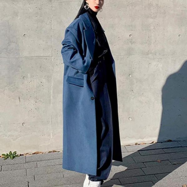 women's wool & blends plus size 3xl arrival winter x-long woolen coat women loose straight thick overcoat, Black
women's wool & blends plus size 3xl arrival winter x-long woolen coat women loose straight thick overcoat, Black